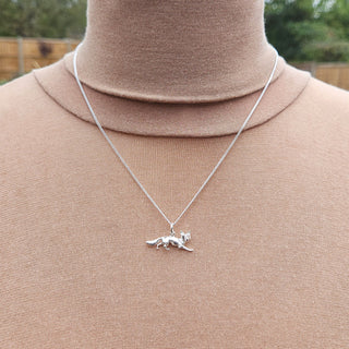 fox necklace in sterling silver with fast UK delivery