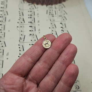 Micro Gold Aries Zodiac Pendant