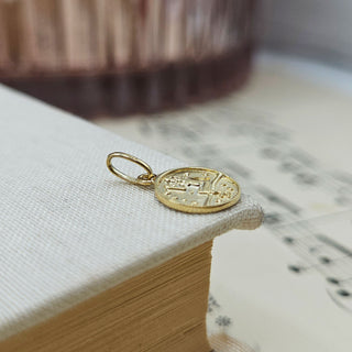 Micro Gold Virgo Zodiac Pendant