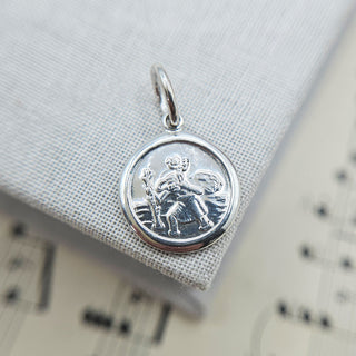 small 925 sterling silver st christopher charm
