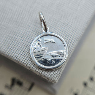 dainty st christopher pendant in silver