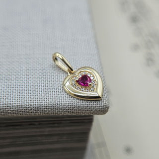 small gold heart charm 