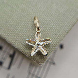 Dainty 9ct Gold Starfish Charm with CZ