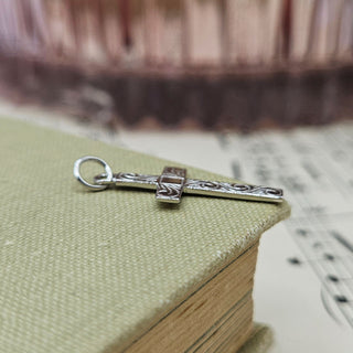 Small Silver Engraved Cross