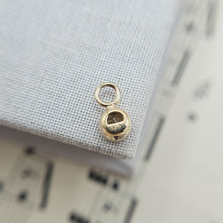 Micro Gold & White Topaz Bezel Charm