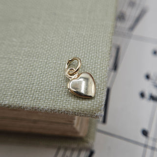 Tiny Gold Heart Charm