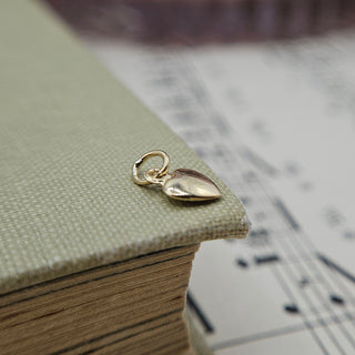 Tiny Gold Heart Charm