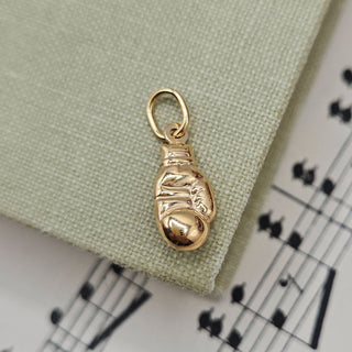 Small Gold Boxing Glove Charm