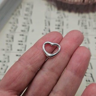 Silver Open Heart Slider Pendant