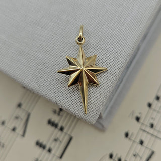 Gold North Star Pendant 