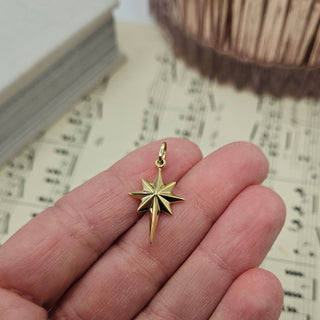Gold North Star Pendant 