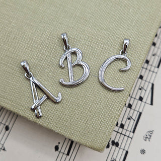 Silver Initial Pendant | A-Z