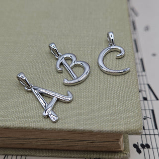 Silver Initial Pendant | A-Z
