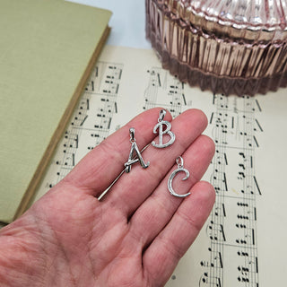 Silver Initial Pendant | A-Z