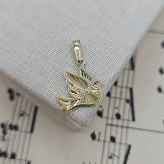 Gold Dove Charm Pendant 