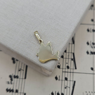 Gold Dove Charm Pendant 