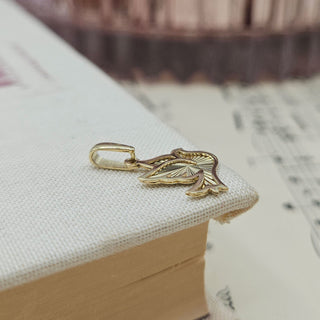Gold Dove Charm Pendant 