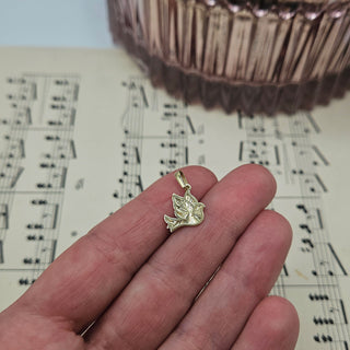 Gold Dove Charm Pendant 
