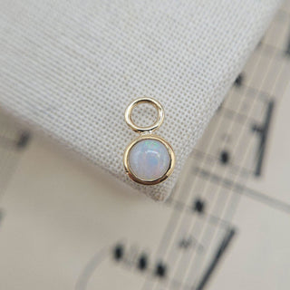 Micro Gold & Opal Bezel Charm