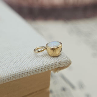 Micro Gold & Opal Bezel Charm