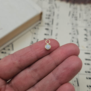 Micro Gold & Opal Bezel Charm