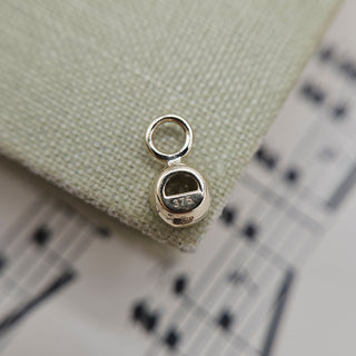 Micro Gold & Aquamarine Bezel Charm