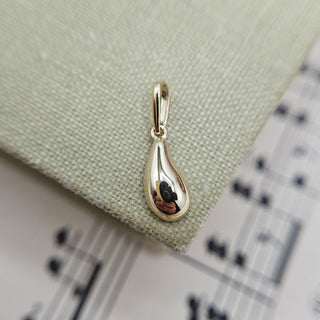 Small Gold Teardrop Charm