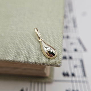 Small Gold Teardrop Charm