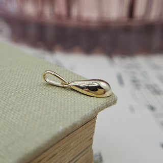 Small Gold Teardrop Charm