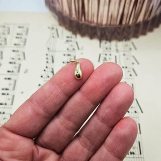 Small Gold Teardrop Charm