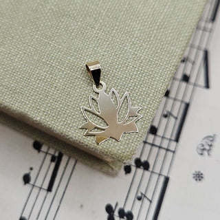 Small Gold Flat Lotus Flower Charm