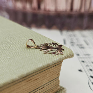 Small Gold Flat Lotus Flower Charm