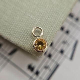 Micro Gold & Citrine Bezel Charm