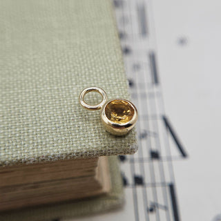 Micro Gold & Citrine Bezel Charm