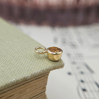Micro Gold & Citrine Bezel Charm