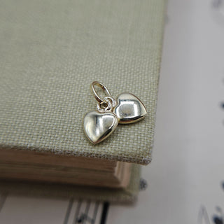 Small Gold Double Heart Charm
