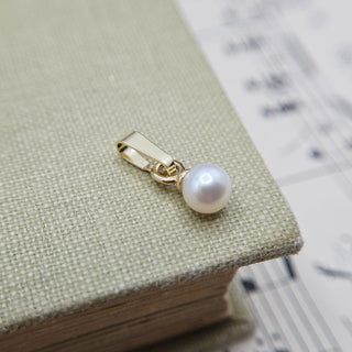 Micro Gold & Pearl Charm Pendant