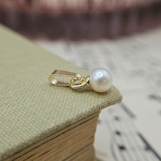 Micro Gold & Pearl Charm Pendant