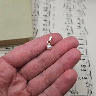 Micro Gold & Pearl Charm Pendant