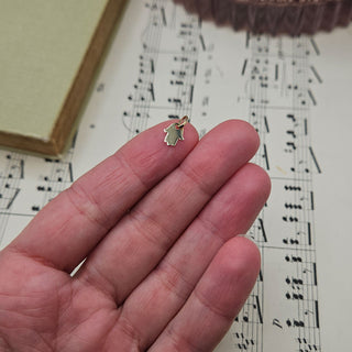 Tiny Gold Hamsa Hand Charm