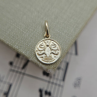 Micro Gold Scorpio Zodiac Pendant