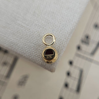 Micro Gold & Garnet Bezel Charm