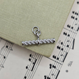 Silver Rope T-Bar Pendant
