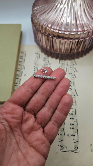 Silver Rope T-Bar Pendant