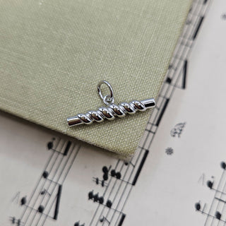 Silver Twisted T-Bar Pendant