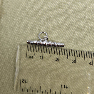 Silver Twisted T-Bar Pendant