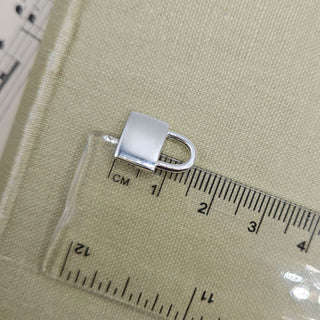Small Silver Padlock Slider Pendant 
