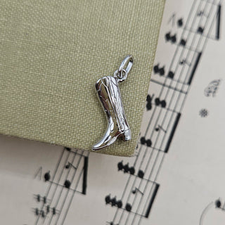 Silver Cowboy Boot Pendant
