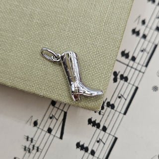 Silver Cowboy Boot Pendant