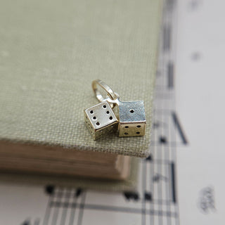 Tiny Gold Double Dice Charm